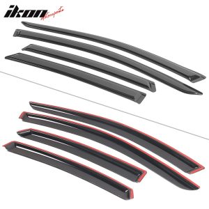 Fits 13-18 Nissan Altima 4Dr Acrylic Side Window Vent Visor Rain Deflector Guard - Image 3