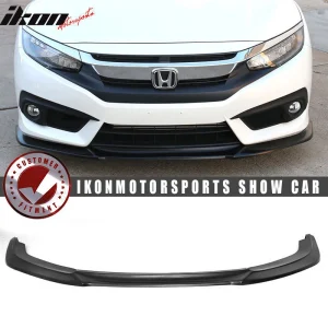 Fits 16-18 Honda Civic IKON GT Style Unpainted Front Bumper Lip Splitter PU - Image 6
