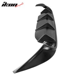 Fits 16-18 Nissan Maxima Rear Bumper Lip Diffuser Valance Kit Unpainted Black PU - Image 3