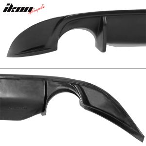 Fits 16-18 Nissan Maxima Rear Bumper Lip Diffuser Valance Kit Unpainted Black PU - Image 5
