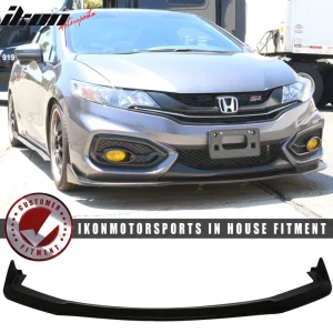 Fits 14-15 Honda Civic Coupe 2Dr CS2 Style Unpainted Front Bumper Lip Spoiler PU - Image 6