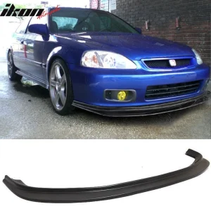 Fits 99-00 Honda Civic Front Bumper Lip DP Style Spoiler Unpainted PU Splitter - Image 5