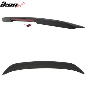 Fits 09-15 Nissan Maxima OE Style Matte Black Trunk Spoiler w/ LED Brake Light - Image 3