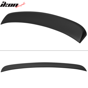 Fits 14-24 Infiniti Q50 IKON Style Rear Roof Window Spoiler Unpainted Black ABS - Image 3