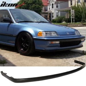 Fits 90-91 Honda Civic Hatchback Sedan OE Style Front Bumper Lip PU Splitter - Image 5