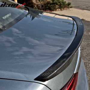 Fits 14-24 Infiniti Q50 Japanese Style Trunk Spoiler Wing Forged Carbon Fiber - Image 4