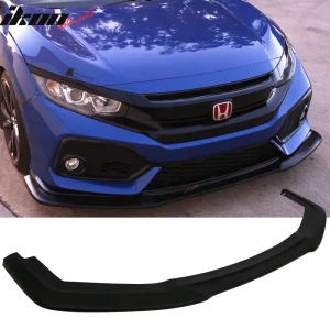 Fits 17-21 Honda Civic Sport Hatchback GT Style Front Bumper Lip Unpainted PU - Image 6