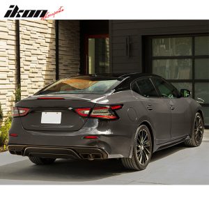 Fits 16-23 Nissan Maxima Trunk Spoiler OE Style Gray Rear Wing ABS LED Boot Trim - Image 3