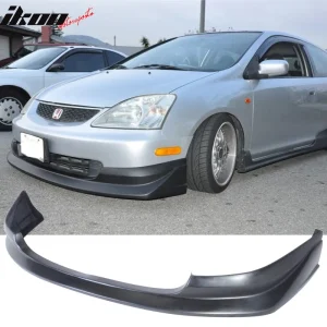 Fits 02-05 Honda Civic Hatchback 3DR HB AW Style Front Bumper Lip Spoiler - PU - Image 6