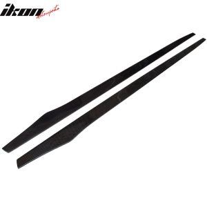 Fits 09-15 Nissan Maxima Side Skirt Extension Flat Bottom Line Lip Carbon Fiber - Image 3
