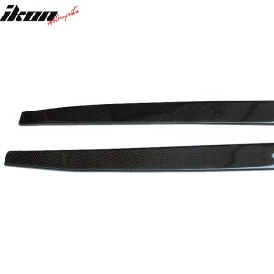 Fits 09-15 Nissan Maxima Side Skirt Extension Flat Bottom Line Lip Carbon Fiber - Image 4