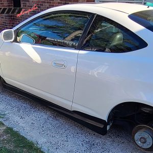 Fits 02-06 Acura RSX Mugen Style Side Skirts Skirt Unpainted Black  PU - Image 5