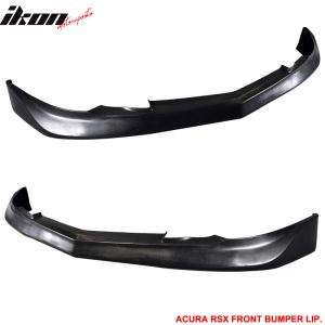 Fits 02-04 Acura RSX DC5 Mugen Style Unpainted Black Front Bumper Lip Spoiler PU - Image 3