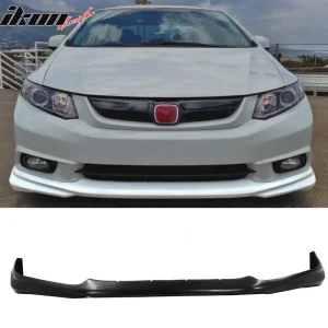 Fits 12 Honda Civic 4Dr Sedan USDM MD Style Front Bumper Lip - PU - Image 6