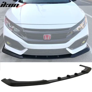 Fits 17-21 Honda Civic Sport Hatchback V3 Style 1PC Front Bumper Lip Spoiler PU - Image 6