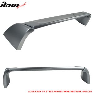 Fits 02-06 Acura RSX DC5 Type R Trunk Spoiler Painted #NH623M Satin Silver 3PCS - Image 3