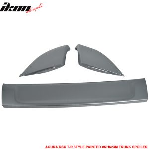 Fits 02-06 Acura RSX DC5 Type R Trunk Spoiler Painted #NH623M Satin Silver 3PCS - Image 4