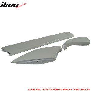 Fits 02-06 Acura RSX DC5 Type R TR Trunk Spoiler Painted #NH624P White Pearl 3PC - Image 4