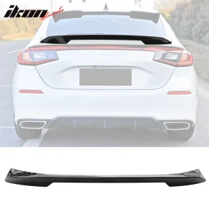 Fits 22-26 Honda Civic Hatchback Mugen Style Rear Trunk Spoiler ABS Gloss Black - Image 6