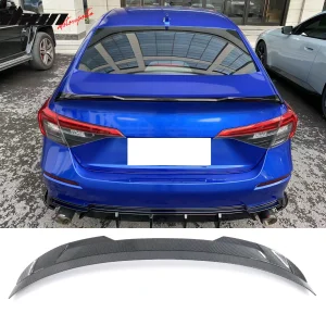 Fits 22-26 Honda Civic 11th 4DR Trunk Spoiler FE-C Style Wing Carbon Fiber Print - Image 6