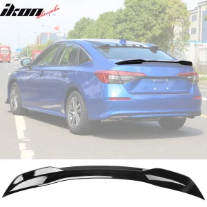 Fits 22-26 Honda Civic 11th Gen SI RS Style Rear Trunk Spoiler ABS Gloss Black - Image 6