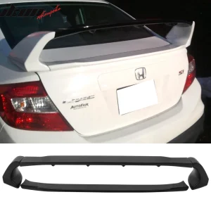 Fits 12-15 Honda Civic Sedan Mugen Style Rear Trunk Spoiler Unpainted ABS 4PCS - Image 6