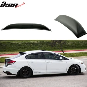 Fits 12-15 Honda Civic Sedan 4Dr Rear Roof Window Spoiler Sun Guard - Image 6