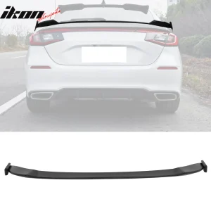 Fits 22-26 Honda Civic 11th Gen Hatchback IKON Trunk Spoiler Lip ABS Matte Black - Image 6
