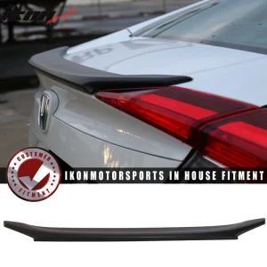 Fits 16-21 Honda Civic X 10th Sedan OE Style Flush Mount Trunk Spoiler Unpainted - Image 6