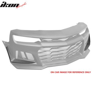 Fits 14-24 Chevrolet Camaro ZL1 Style Front Bumper Side Splitter Canards ABS 2PC - Image 4