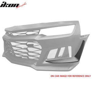 Fits 14-24 Chevrolet Camaro ZL1 Style Front Bumper Side Splitter Canards ABS 2PC - Image 5