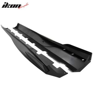 Fits 10-15 Chevy Camaro Rocker Style Add On Side Skirts Panels Matte Black PP - Image 4
