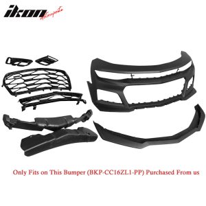 Replacement Front Bumper Lip Kit for 16-24 Chevrolet Camaro ZL1 Style Bumper PP - Image 5