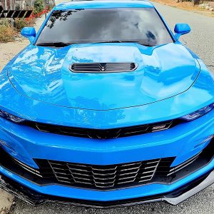Fits 16-24 Chevy Camaro Front Bumper Lip 1LE Style Spoiler Gloss Black Splitter - Image 4