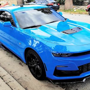 Fits 16-24 Chevy Camaro Front Bumper Lip 1LE Style Spoiler Gloss Black Splitter - Image 5