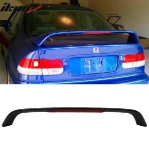Fits 96-00 Honda Civic Coupe 2Dr EM Type R Rear Trunk Spoiler Wing 3rd Brake LED - Image 6