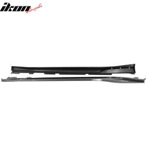 Fits 16-24 Chevy Camaro Rocker Style Side Skirts Lip Carbon Fiber Print 4PCS PP - Image 2