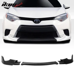 Fits 14-16 Toyota Corolla Base L LE Sport Style 3PCS Front Bumper Lip Spoiler PU - Image 6