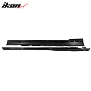 Fits 10-15 Chevy Camaro Rocker Style Add On Side Skirts Rocker Panel Gloss Black - Image 5