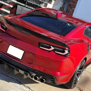 Fits 16-24 Chevy Camaro IKON Style 1PC Rear Bumper Lip Diffuser PP Matte Black - Image 2