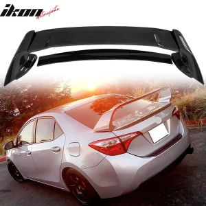 Fits 14-21 Toyota Corolla Mugen Style Rear Trunk Spoiler Wing Gloss Black ABS - Image 6