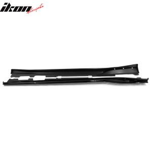 For 16-24 Chevy Camaro Ikon V2 Style Side Skirts Rocker Panel Gloss Black 4PC PP - Image 5