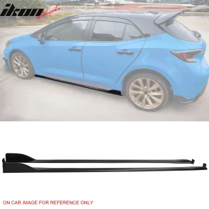 Fits 19-25 Toyota Corolla E210 Hatchback T Style Matte Black Side Skirts Rocker - Image 6