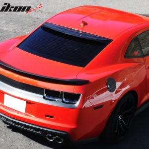 Fits 10-15 Chevrolet Camaro G Style Smoke Acrylic Rear Roof Window Spoiler Wing - Image 4