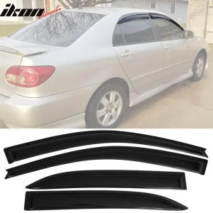 Fits 03-08 Toyota Corolla Window Visors Acrylic Rain Sun Guard Deflector 4PCS - Image 6