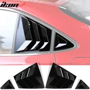 Fits 20-24 Toyota Corolla Sedan 4PCS Side Window Louvers Scoop ABS Gloss Black - Image 6