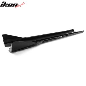 For 16-24 Chevy Camaro Ikon V3 Style Gloss Black Side Skirts Rocker Panel 4PC PP - Image 3