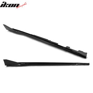 For 16-24 Chevy Camaro Ikon V3 Style Gloss Black Side Skirts Rocker Panel 4PC PP - Image 4