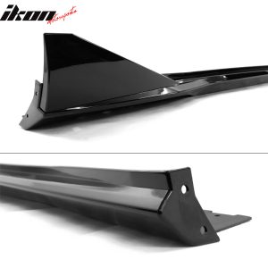 For 16-24 Chevy Camaro Ikon V3 Style Gloss Black Side Skirts Rocker Panel 4PC PP - Image 5