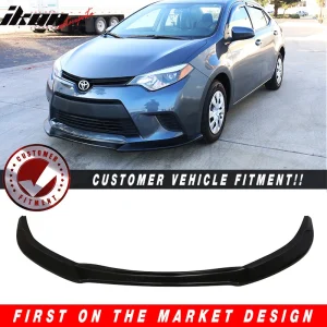 Fits 14-16 Toyota Corolla L LE GT Style Front Bumper Lip Spoiler Unpainted PU - Image 6